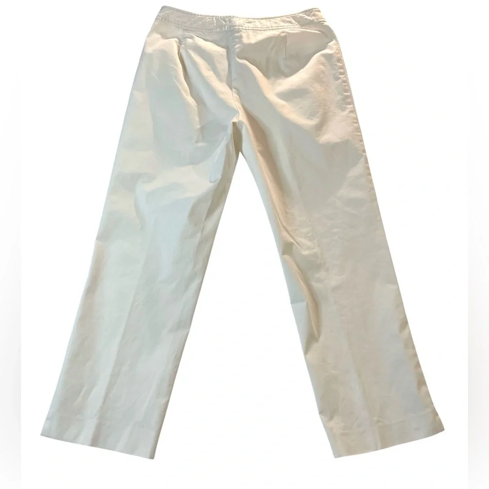 Rafaella Capris Comfortable Fit Stretch Fabric, Faux Pockets Color White Size 12